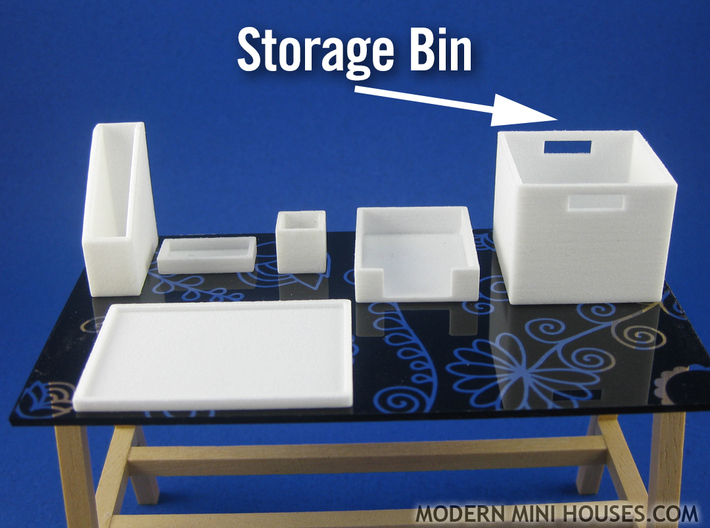 Office: Storage Bin 1:12 scale 3d printed