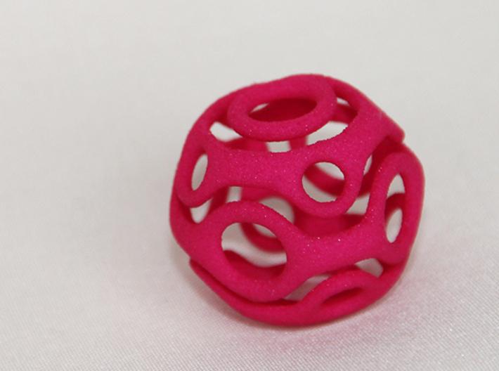 Wrapped Eyes #2 3d printed Pink Strong &amp; Flexible Polished