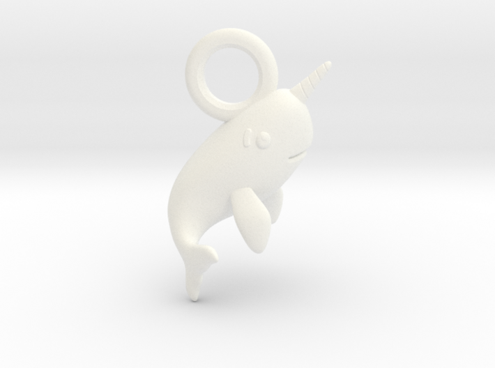 Narwhal Necklace Pendant 3d printed 