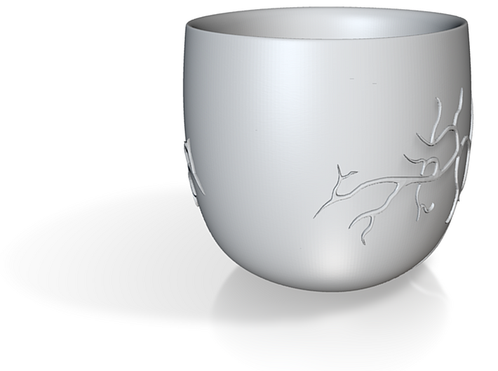Tree Patterned Tea Cup (narrower Version) 3d printed