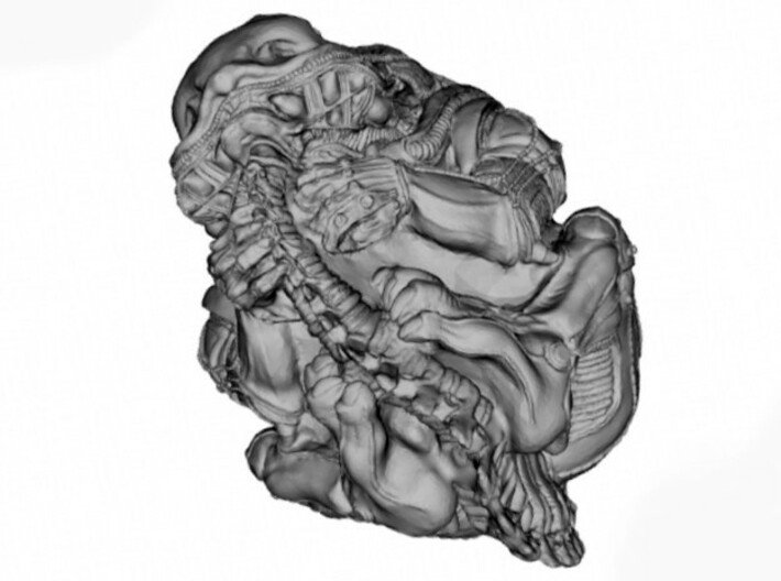 70 MM Alien Fetus 3d printed 