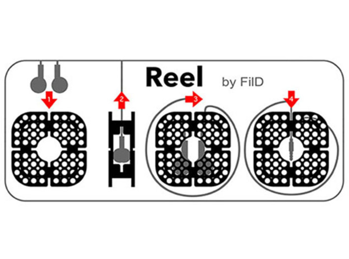 FilD Reel Earbud Holder 3d printed 