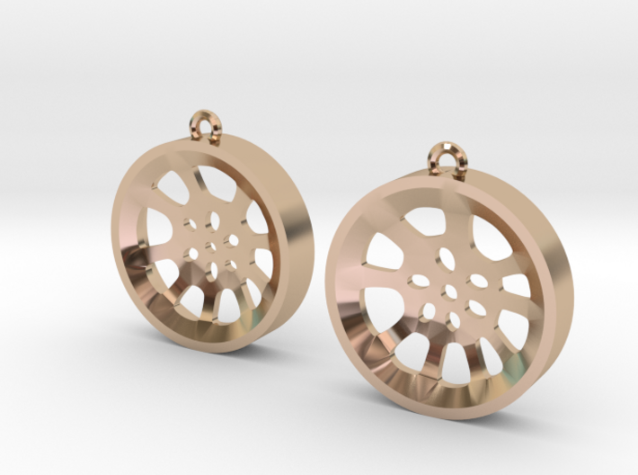 Double Seconds &quot;void&quot; steelpan earrings, M 3d printed