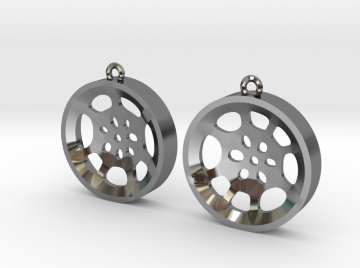 Double Tenor &quot;void&quot; steelpan earrings, M 3d printed