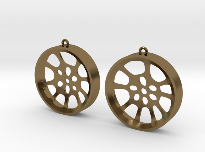 Double Seconds &quot;void&quot; steelpan earrings, L 3d printed