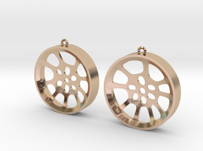 Double Seconds &quot;void&quot; steelpan earrings, L 3d printed
