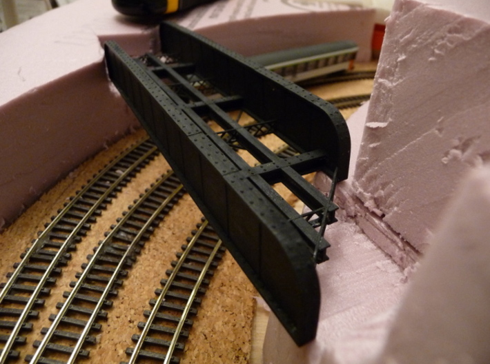 n-scale bridge mono track right 3d printed 