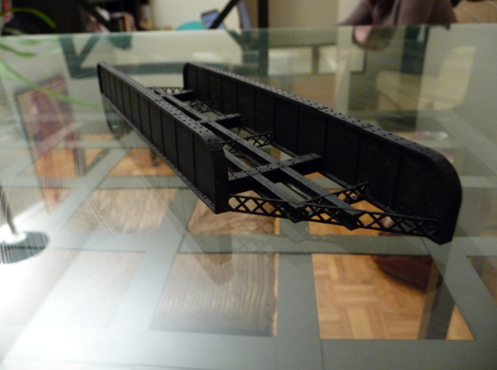 n-scale bridge mono track left 3d printed 