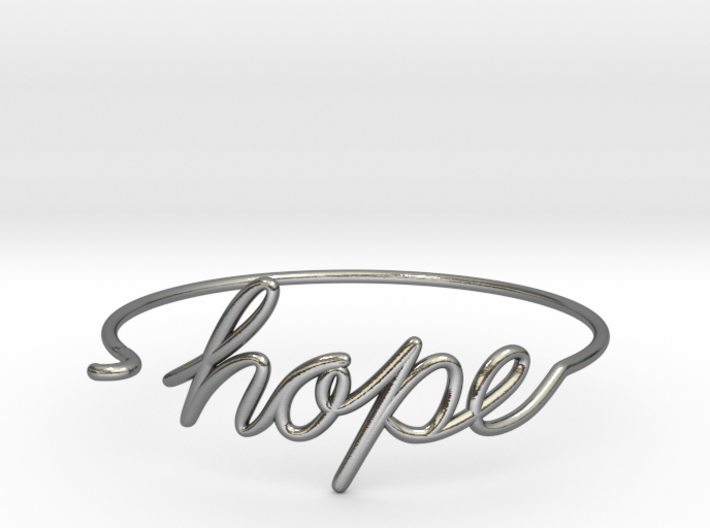 Hope Wire Bracelet 3d printed