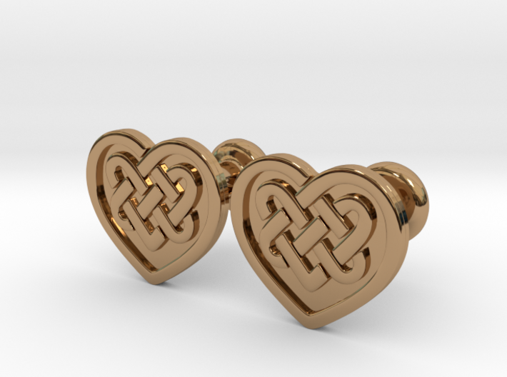 Heart Cufflinks 3d printed