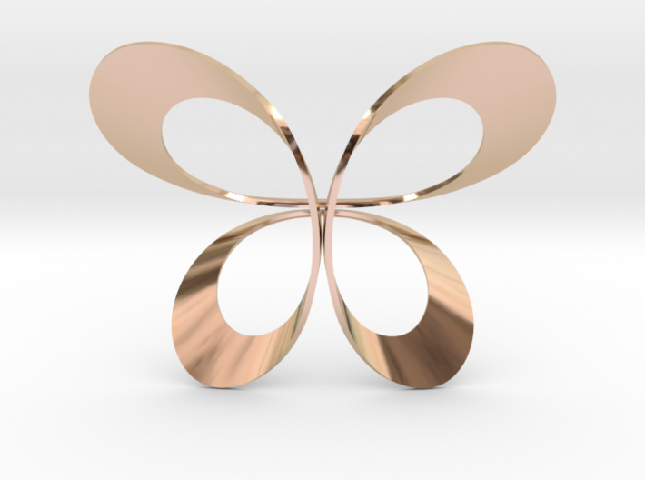 Butterfly Scarf Ring 3d printed