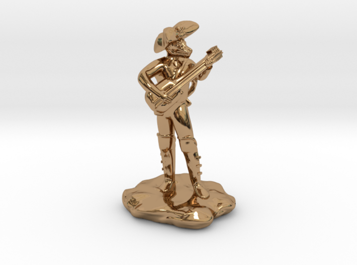 Dragonborn Pirate Bard with Lute and Crossbow 3d printed