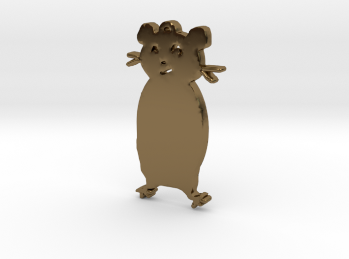 Hamster Standing Necklace Pendant 3d printed