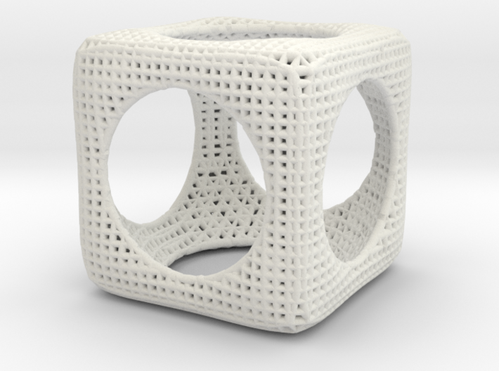 CubeSphere math art 3d printed