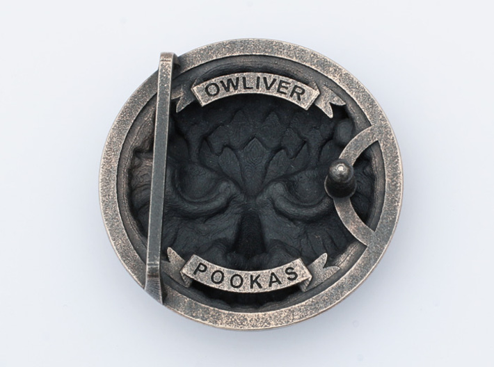 "Owliver" Belt Buckle 3d printed 