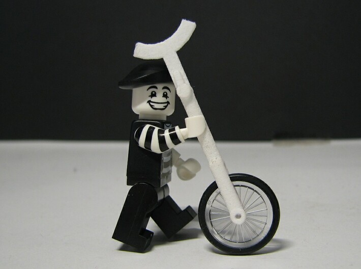 Minifigure Unicycle Giraffe 3d printed Minifigure and wheel assembly not included.