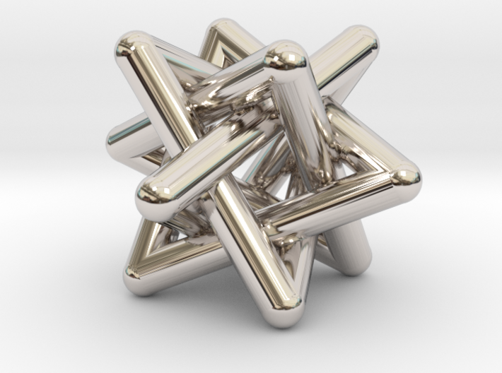 Four Tangled Triangles Small 3d printed