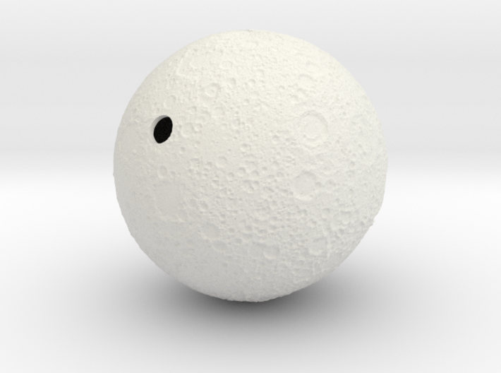 Moon Hollowed-~ 60mm diameter / 1mm wall thickness 3d printed