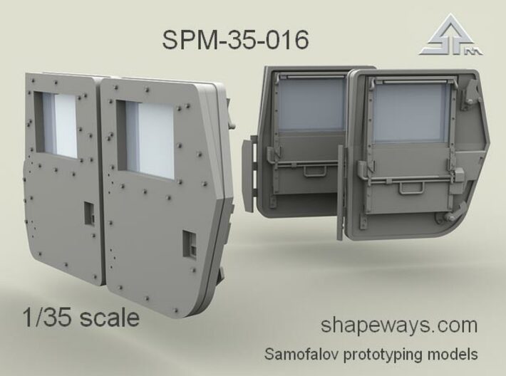 1/35 SPM-35-016 HMMWV armored doors 3d printed