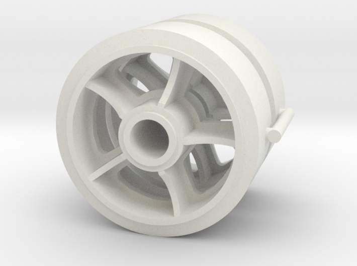 Two 1/16 scale 5 spoked M4 Sherman wheels 3d printed