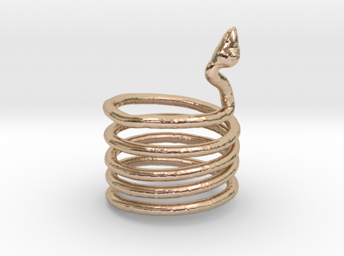 Snake Ring 3d printed