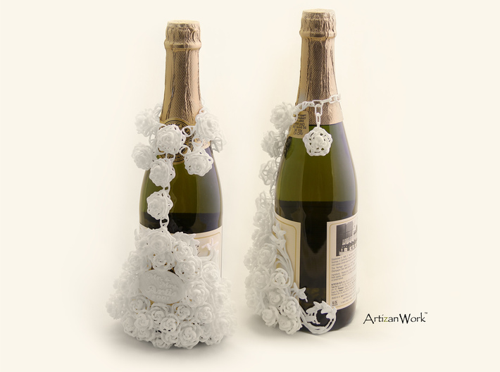 Bouquet - Champagne / Wine Bottle Sleeve (Part 2) 3d printed