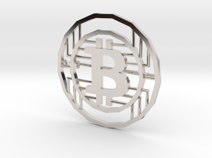 Bitcoin Pin 3d printed