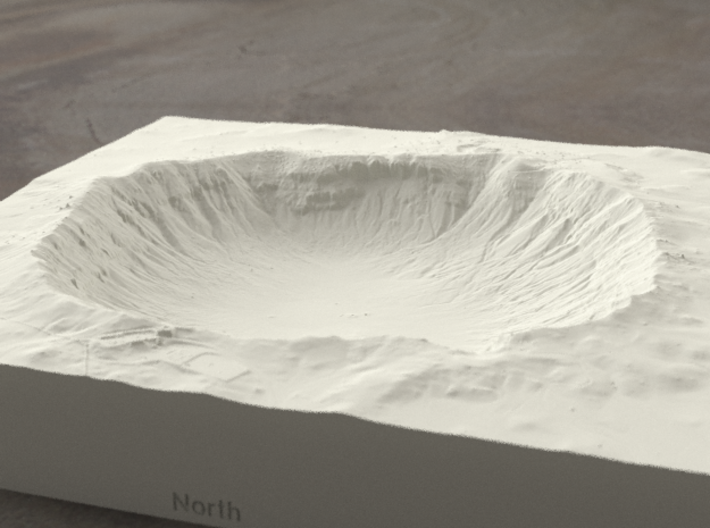 8'' Meteor Crater, Arizona, USA, Sandstone 3d printed