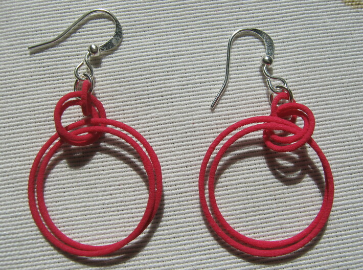 Two-Coil 1 2 Earrings 3d printed