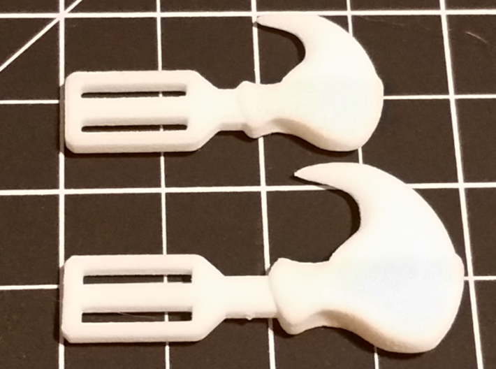 Wearable Cat Claws - Set of 5 3d printed Comparison of the two available sizes