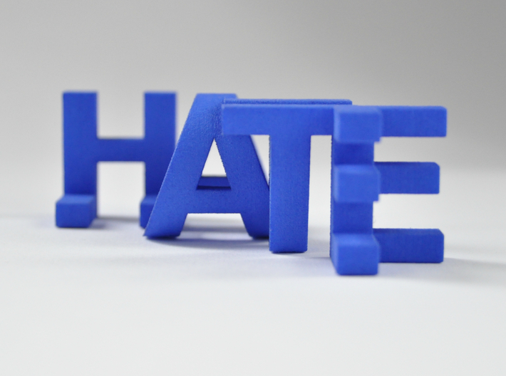 FontFlip LOVE-HATE 3d printed 