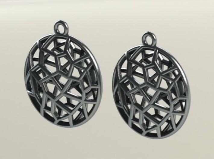 Cell Earrings - small 3d printed 