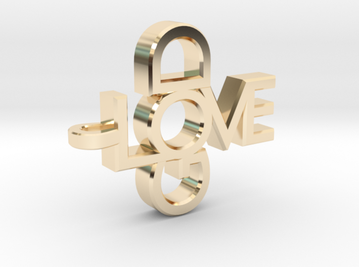 Love God Pendant 3d printed