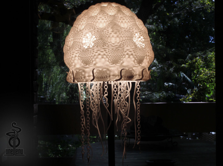 Jellyfish lampshade top : part A 3d printed