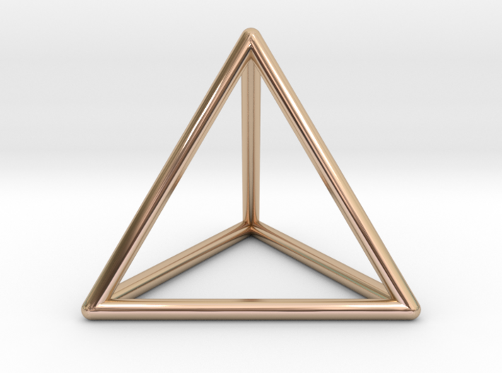 Tetrahedron pendant 3d printed