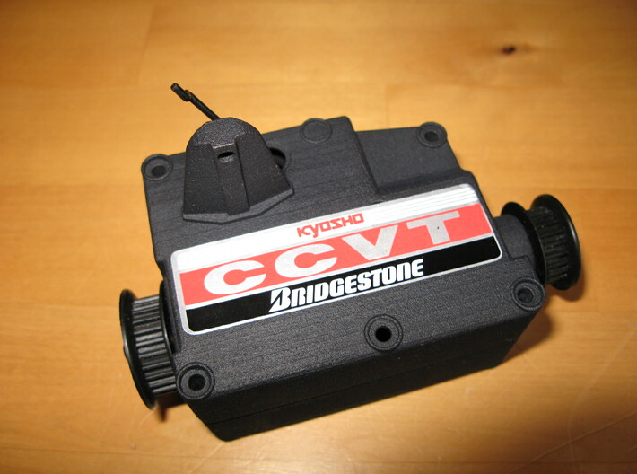 Top Half Of Kyosho Nitro 1/9 scale CCVT Gearbox RV 3d printed Finished gearbox with both halves and internals fitted