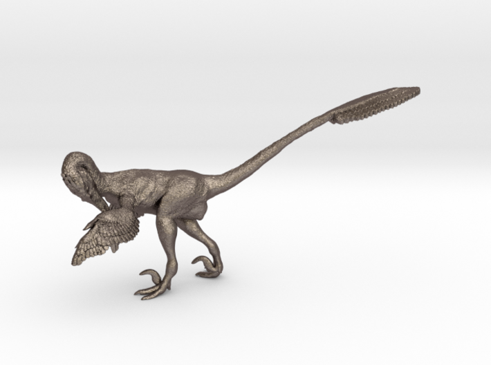 1:12 scale Preening Velociraptor Steel 3d printed