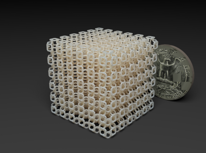 Microstructures: Pattern0050 5mm cell 3d printed