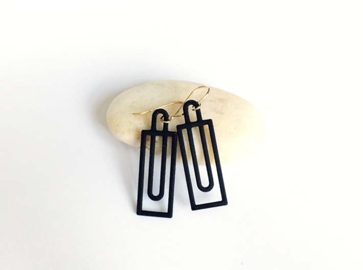 Simple Geometry - Modern Earrings with Clean Lines 3d printed Geometric Earrings