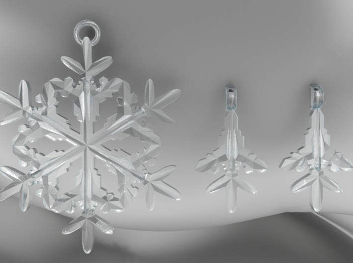 Snowflakes pendants 3d printed