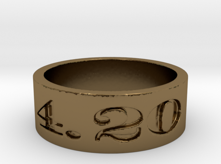 4.20 ring Ring Size 10 3d printed