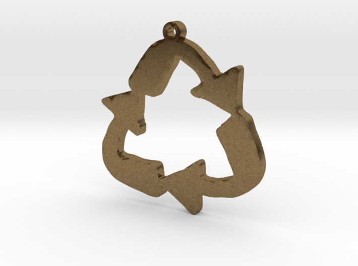 Recycle Symbol Necklace Pendant 3d printed
