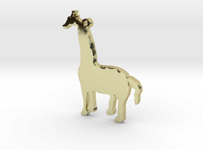 Giraffe Necklace Pendant 3d printed