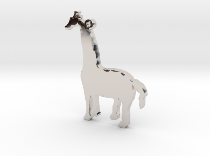 Giraffe Necklace Pendant 3d printed