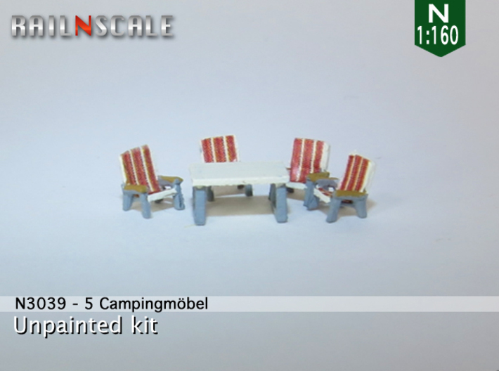 5 Campingmöbel (N 1:160) 3d printed 