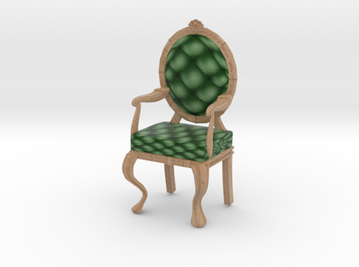 1:12 One Inch Scale PinePale Oak Louis XVI Chair 3d printed