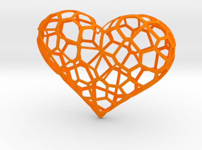 Voronoi Heart 3d printed