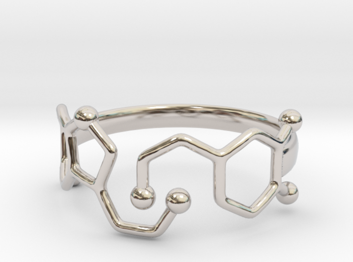 Dopamine Serotonin Molecule Ring Size10 3d printed