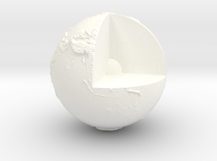 Earth with relief 3d printed