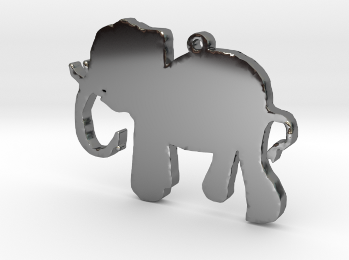 Elephant Necklace Pendant 3d printed